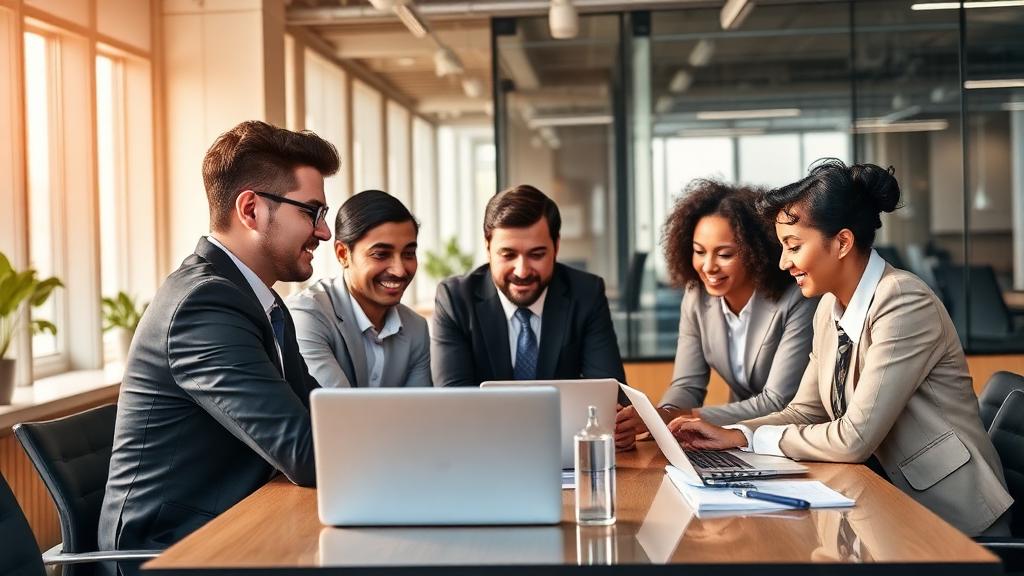 HAANI'S TECHNOLOGIES team collaborating in modern office